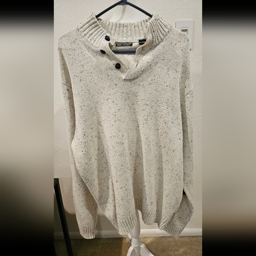 Chaps Men's Pullover Mock Neck Sweater Multi Colored XL EUC